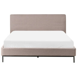 Beliani Bed Fabric Corio 160 X 200 Cm (Eu King Size) Taupe - thumbnail 5