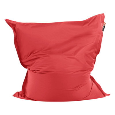 Beliani Bean Bag Cover Fuzzy 180 Cm 140 Cm Red - image 1