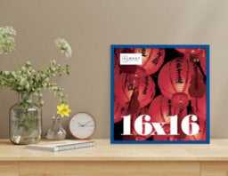 16X16 Blue Picture Frame (40.6 X 40.6Cm) Poster, Photo, Artwork, Gallery Wall Or Print - thumbnail 2