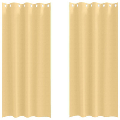 Berkfield Modern Curtains With Curtains 2 Pcs Beige 260 X 140 Cm Polyester