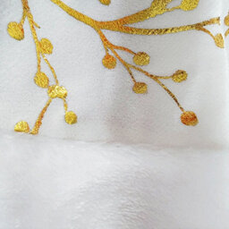 Darphe 78Cm Diameter Plush Christmas Tree Skirt With Gilded Branch Pattern - thumbnail 8