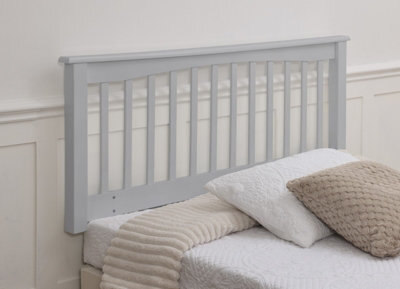 Save On Goods UK 5Ft King Size Grey Wood Finish Solid,chunky Headboard Bed Head End Board - image 1