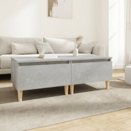 Berkfield Side Tables 2 Pcs Concrete Grey 50X46X35 Cm Engineered Wood - thumbnail 1