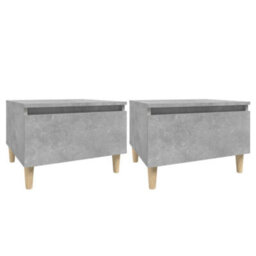Berkfield Side Tables 2 Pcs Concrete Grey 50X46X35 Cm Engineered Wood - thumbnail 2