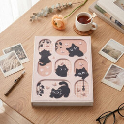 Living And Home 200 Pocket Photo Album Cute Cat Butterfly Cover Pp Pocket Family Memory Storage Book - thumbnail 1
