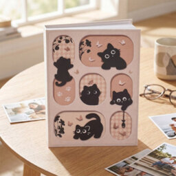 Living And Home 200 Pocket Photo Album Cute Cat Butterfly Cover Pp Pocket Family Memory Storage Book - thumbnail 2