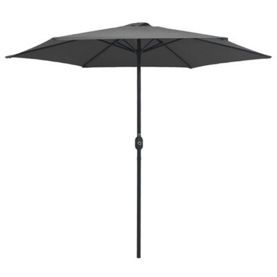 Berkfield Durable Outdoor Parasol With Aluminium Pole 270X246 Cm Anthracite - image 1