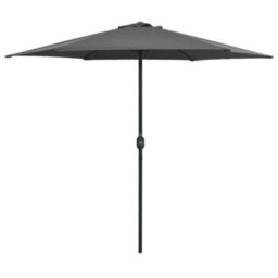 Berkfield Durable Outdoor Parasol With Aluminium Pole 270X246 Cm Anthracite - thumbnail 2