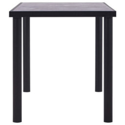 Berkfield Dining Table Black And Concrete Grey 140X70X75 Cm Mdf - thumbnail 3