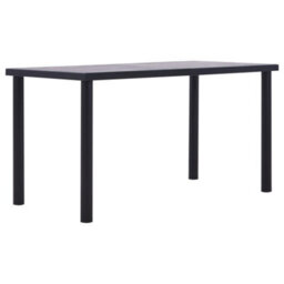 Berkfield Dining Table Black And Concrete Grey 140X70X75 Cm Mdf - thumbnail 1
