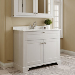 Hudson Reed Floor Standing 2 Door Traditional Vanity Unit With 1 Tap Hole Grey Marble Top & Basin, Timeless Sand, 1020 X 470 mm - thumbnail 4