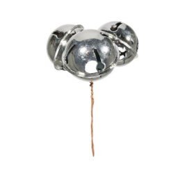 Silver Bells On Wire Christmas Decoration - thumbnail 1