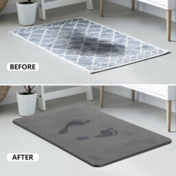 Stone Bath Mat Diatomaceous Earth Non Slip Bathroom Mat Quick Dry Absorbent Shower Floor Mat Dark Grey - thumbnail 4