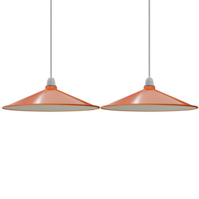 2Pack Cone Lamp Shade Pendant Light Fixtures 22Cm Metal Replacing Hanging Lampshade - image 1