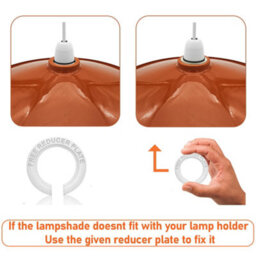2Pack Cone Lamp Shade Pendant Light Fixtures 22Cm Metal Replacing Hanging Lampshade - thumbnail 8