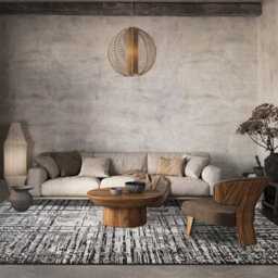 Belgravia Living Room Area Rug Metallic Sheen Modern Nexus Design Grey 200Cm X 290Cm - thumbnail 3