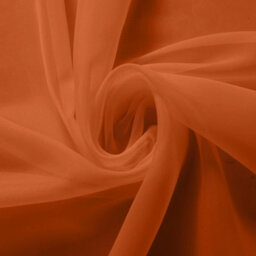 Luxury Living Elegant Plain Voile Curtain Panels Pair With Free Tie Backs Terracotta - thumbnail 3