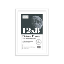 "12X8"" White Frame With Mount For 10X6"" Pictures 20mm Thin Edge Portrait And Landscape Display With Wall Hooks And Kickstand" - thumbnail 1