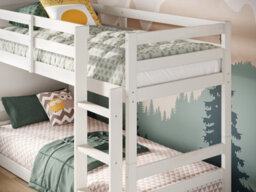 Flair Shasha Low Shorty Wooden Bunk Bed (75X175Cm) - White - thumbnail 5