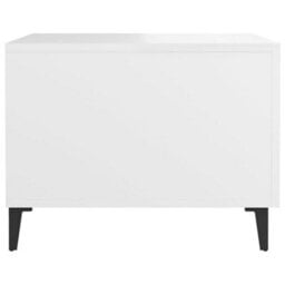Berkfield Industrial Coffee Table With Metal Legs White 50X50X40 Cm - thumbnail 7