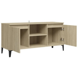 Berkfield Tv Cabinet With Metal Legs Sonoma Oak 103.5X35X50 Cm - thumbnail 7