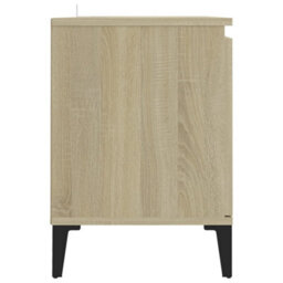 Berkfield Tv Cabinet With Metal Legs Sonoma Oak 103.5X35X50 Cm - thumbnail 6