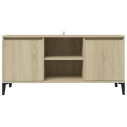 Berkfield Tv Cabinet With Metal Legs Sonoma Oak 103.5X35X50 Cm - thumbnail 5