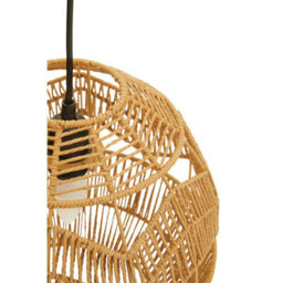 Orsina Natural Paper Rope Pendant Lamp, Eco-Friendly Paper Pendant Lampshade, Light-Weight Rope Wrapped Light - thumbnail 3