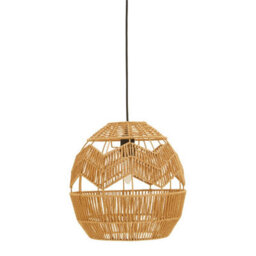 Orsina Natural Paper Rope Pendant Lamp, Eco-Friendly Paper Pendant Lampshade, Light-Weight Rope Wrapped Light - thumbnail 1