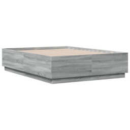 Berkfield Bed Frame With Led Without Mattress Grey Sonoma 135X190 Cm Double - thumbnail 3