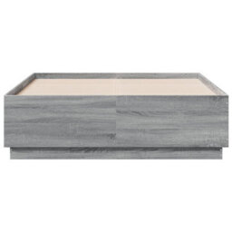 Berkfield Bed Frame With Led Without Mattress Grey Sonoma 135X190 Cm Double - thumbnail 6