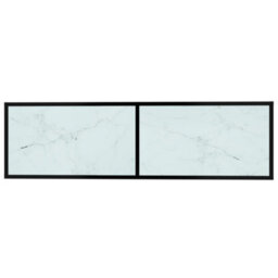 Berkfield Tv Cabinet White Marble 140X40X40.5 Cm Tempered Glass - thumbnail 5