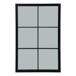 Wyld Haus Leaning Window Pane Wall Mirror Black Wood Frame 1700 X 1120 mm - thumbnail 2