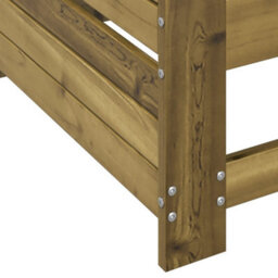 Berkfield Garden Armrest Sofa With Side Table Impregnated Wood Pine - thumbnail 8