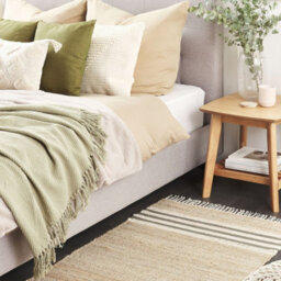 Wyld and Coco Boho Jute Dhurrie Rug 80 X 150 Cm Beige Grey - Handwoven With Tassels - thumbnail 2