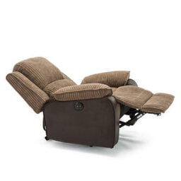 More4Homes Postana Jumbo Cord Fabric Power Recliner Armchair Electric Sofa Reclining Chair (Brown) - thumbnail 4