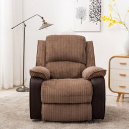 More4Homes Postana Jumbo Cord Fabric Power Recliner Armchair Electric Sofa Reclining Chair (Brown) - thumbnail 6
