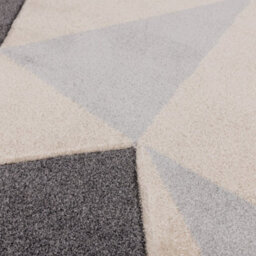 Cream Grey Geometric 13mm Thick Stain-Resistant Rug For Bedroom, Dining Room, Easy To Clean Modern Rug-200Cm X 290Cm - thumbnail 6