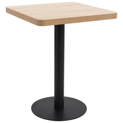 Berkfield Bistro Table Light Brown 60X60 Cm Mdf - image 1