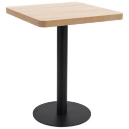 Berkfield Bistro Table Light Brown 60X60 Cm Mdf - thumbnail 1
