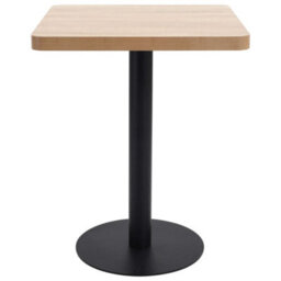 Berkfield Bistro Table Light Brown 60X60 Cm Mdf - thumbnail 2