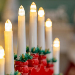 The Christmas Workshop 71179 Red Arched Wooden Candle Bridge With Candle Holders - thumbnail 5