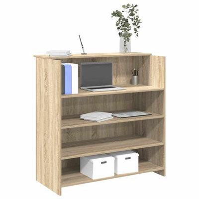 Berkfield Reception Desk Sonoma Oak 100X50X103.5 Cm Engineered Wood - image 1