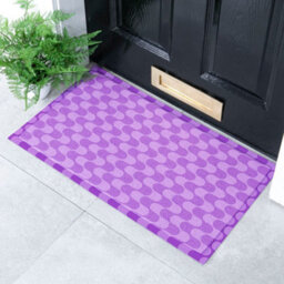 Native Natural Purple Wavey Lines Indoor & Outdoor Doormat - 70X40Cm
