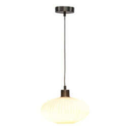 First Choice Lighting White Oval Glass Satin Nickel Kitchen Dining Ceiling Light Pendant - thumbnail 2