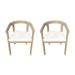 Charles Bentley Dining Chairs Set Of 2 Acacia Garden Furniture With Cushions - thumbnail 7