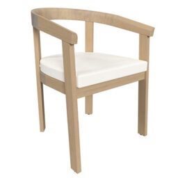 Charles Bentley Dining Chairs Set Of 2 Acacia Garden Furniture With Cushions - thumbnail 5