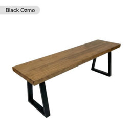TRL Handmade Furniture Elegant Beech Bench - Black Ozmo - thumbnail 2