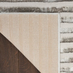 Silver Grey Striped Modern Living Room Bedroom & Dining Room Rug-160Cm X 221Cm - thumbnail 5