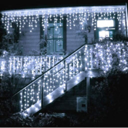Shatchi 240 Led Icicle Lights 5M - 8 Modes, Cool White Outdoor Christmas Lights - thumbnail 7